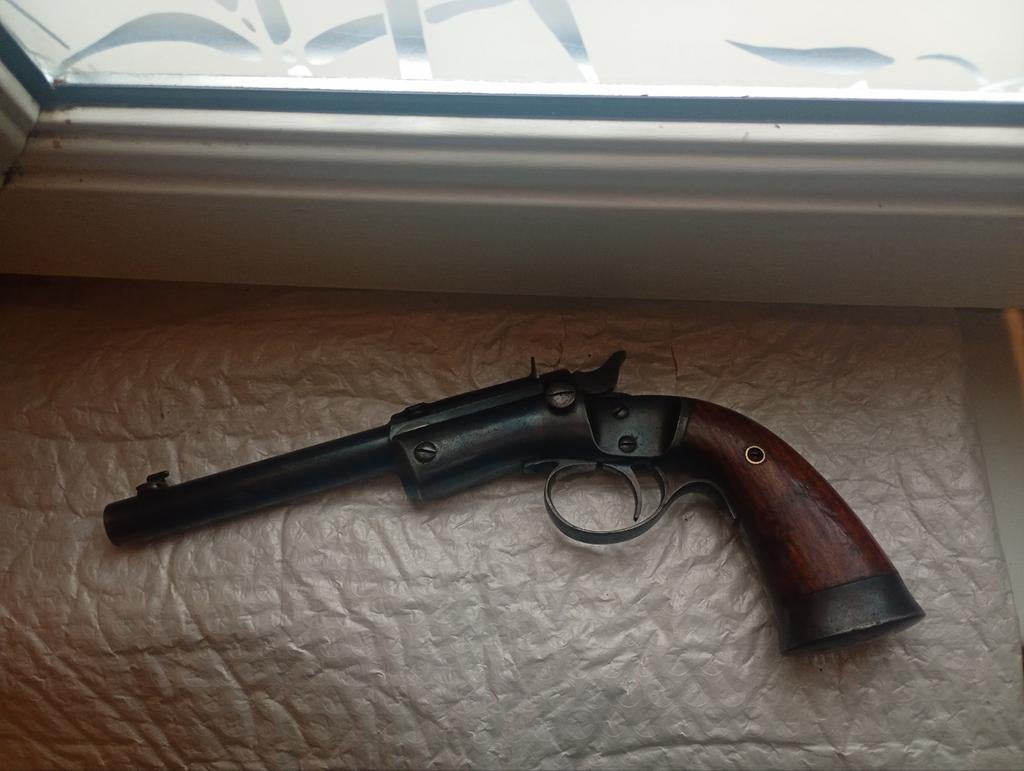 Antiek Target pistool .25 randvuur, Verzamelen, Militaria | Algemeen, Overige soorten, Amerika, Ophalen