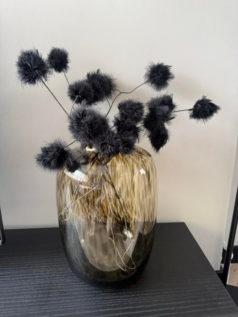 Cheetah vaas/ hotel chique/ panterprint vaas, Huis en Inrichting, Woonaccessoires | Vazen, Overige kleuren, 50 tot 75 cm, Ophalen of Verzenden