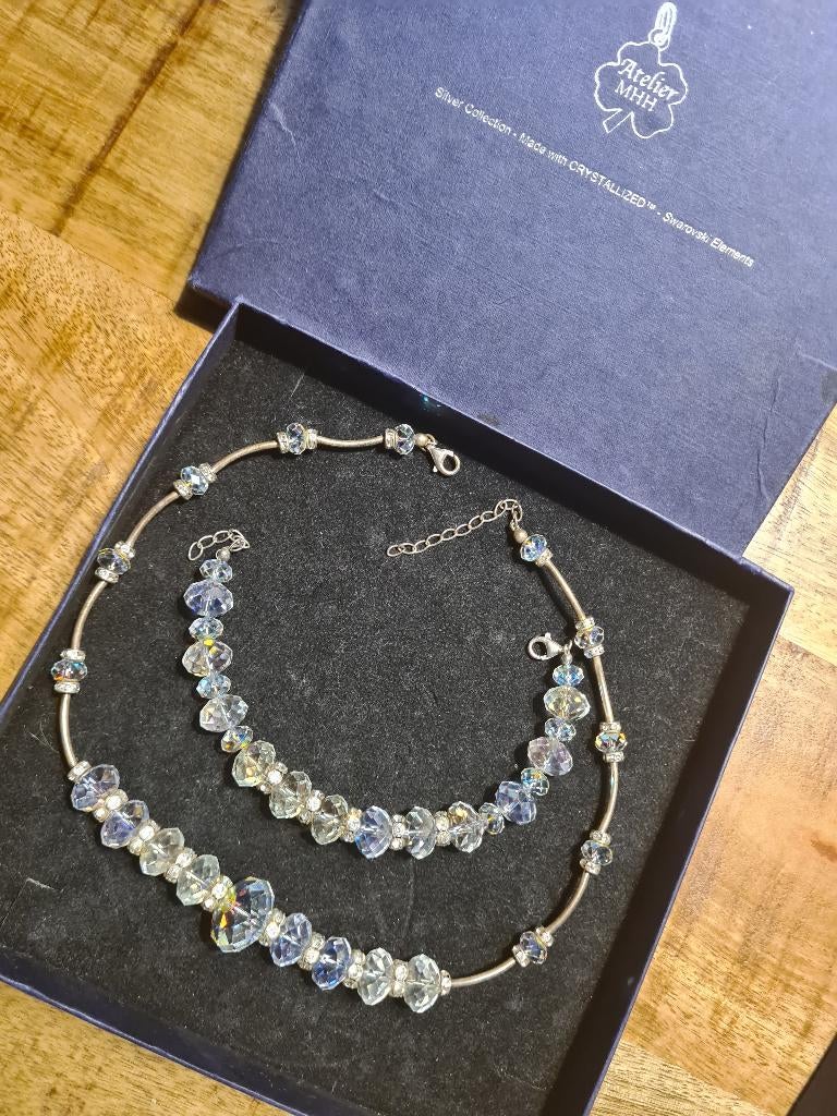 Swarovski sieraden set, Met kristal, Overige materialen, Ophalen of Verzenden, Zo goed als nieuw