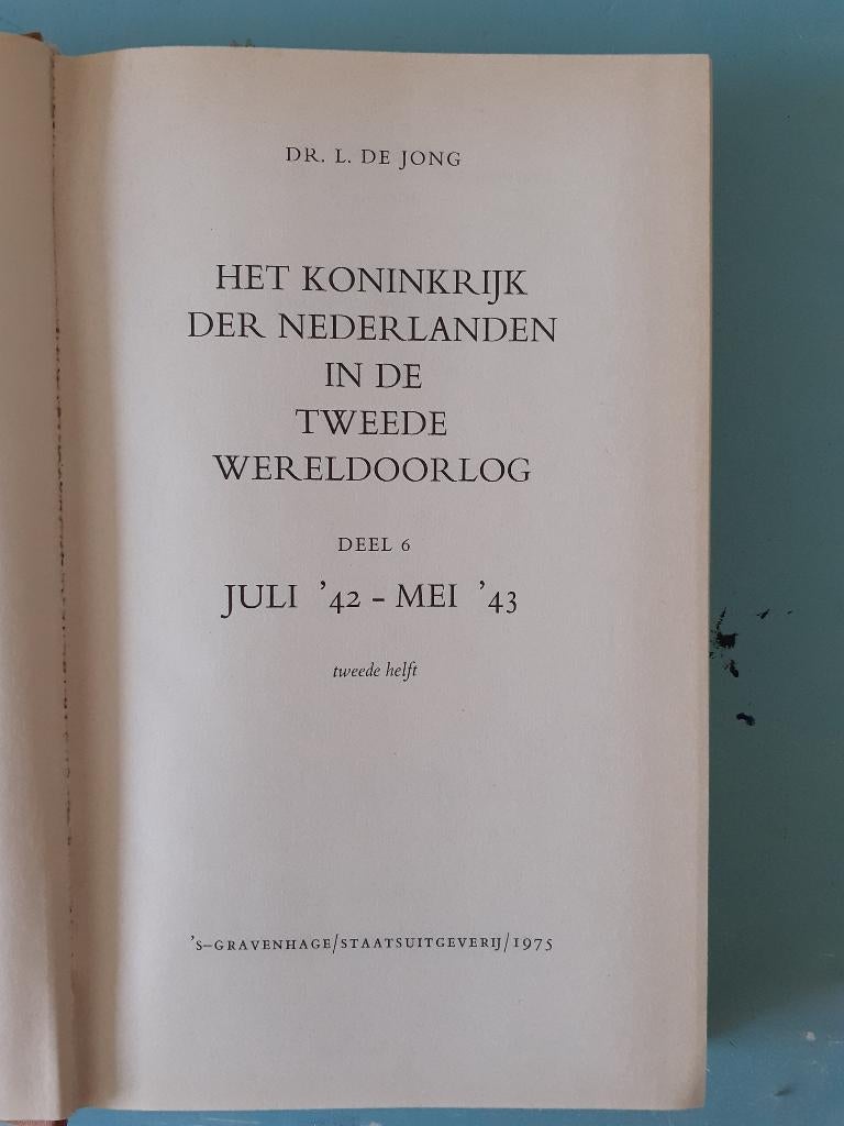 L. de Jong- 6.2- 1943 Juli '42 - Maart '43, Boeken, Ophalen of Verzenden, 20e eeuw of later, Gelezen, Dr. L. de Jong