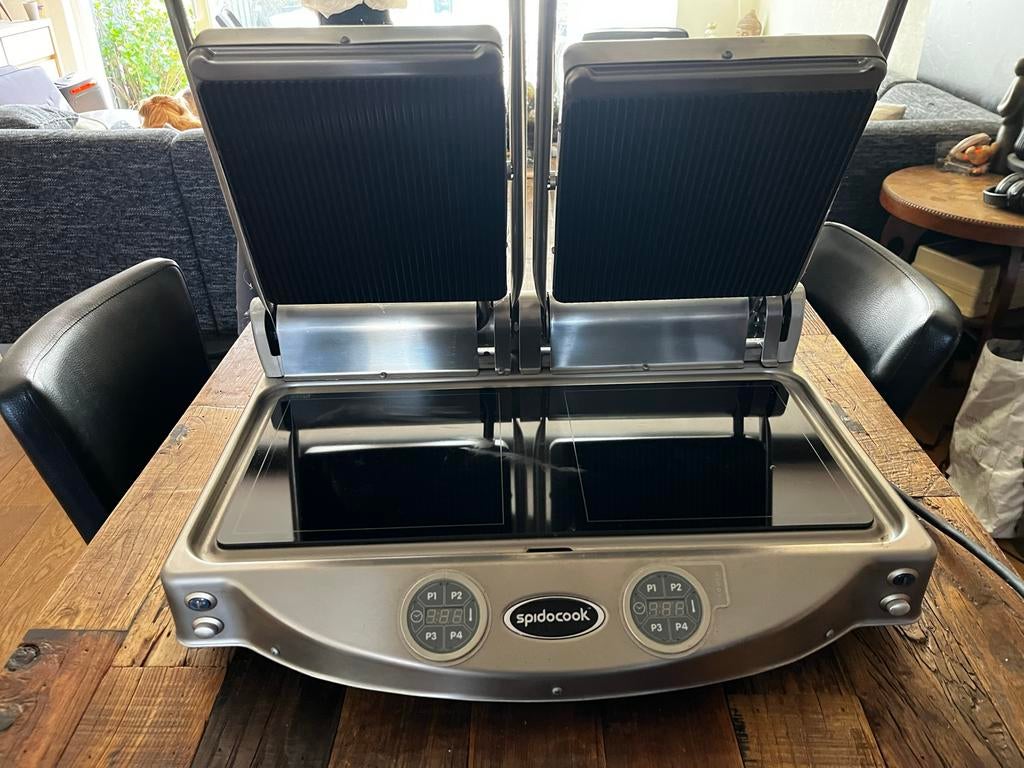 Dubbele Spidocook keramische contactgrill, Ophalen of Verzenden, Gebruikt