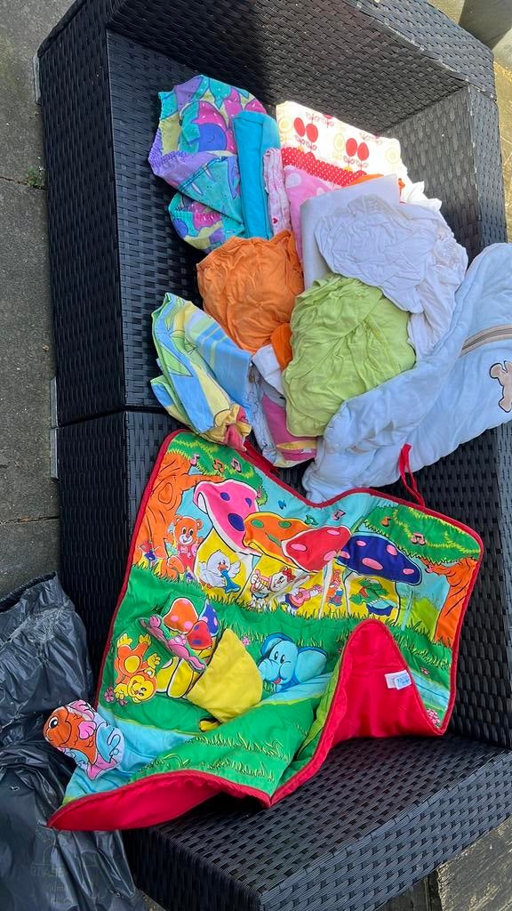 Gratis babyspullen peuter ledikant slaapzak overtrekken, Ophalen of Verzenden, Gebruikt, Ledikant