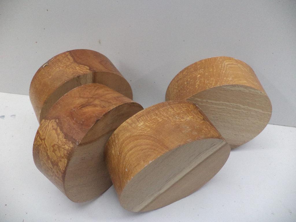 setje van 4 schijven bowlblanks draaihout schijven beuken, Ophalen of Verzenden, Nieuw