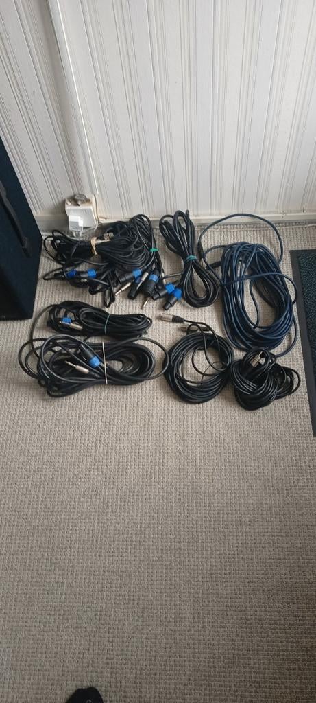 Opruiming Speakon, XLR,Jack, kabels en flight case., Muziek en Instrumenten, Ophalen of Verzenden