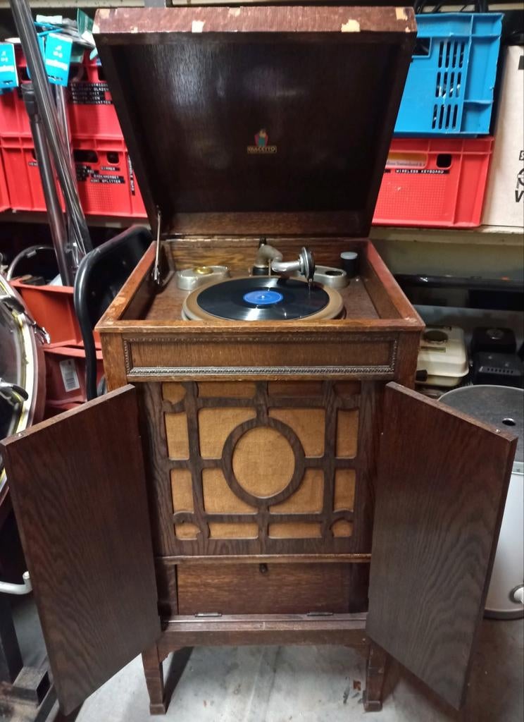 Antieke jaren '30 78 toeren Dulcetto platenspeler werkt 100%, Ophalen