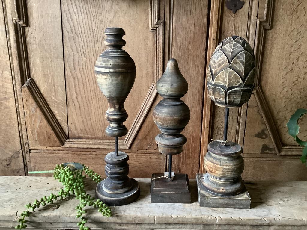 Nieuw houten pinakels op voet, Ophalen of Verzenden, Nieuw