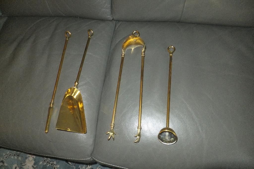 4 delig koper stel voor bij de openhaard of kachels, Ophalen, Zo goed als nieuw, Inbouwhaard, Overige soorten