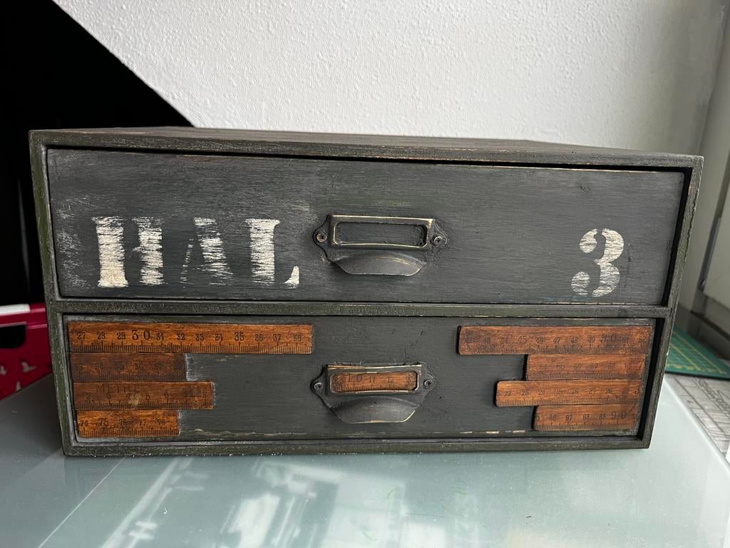 Ladekastje. Vintage look mini ladekastje, Ophalen of Verzenden, Gebruikt, Minder dan 50 cm