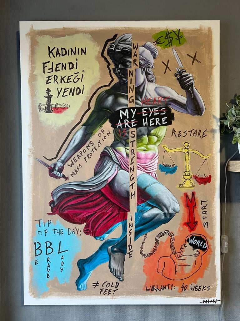 Origineel schilderij | NHN | Uniek werk | 70x100 cm, Ophalen of Verzenden