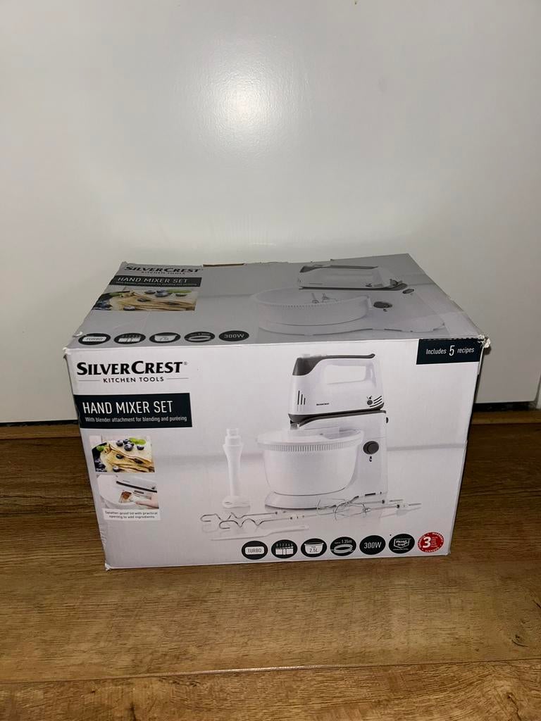 Hand mixer set, Silvercrest - Nieuw!, 4 liter of meer, Ophalen of Verzenden, Zo goed als nieuw, 3 snelheden of meer