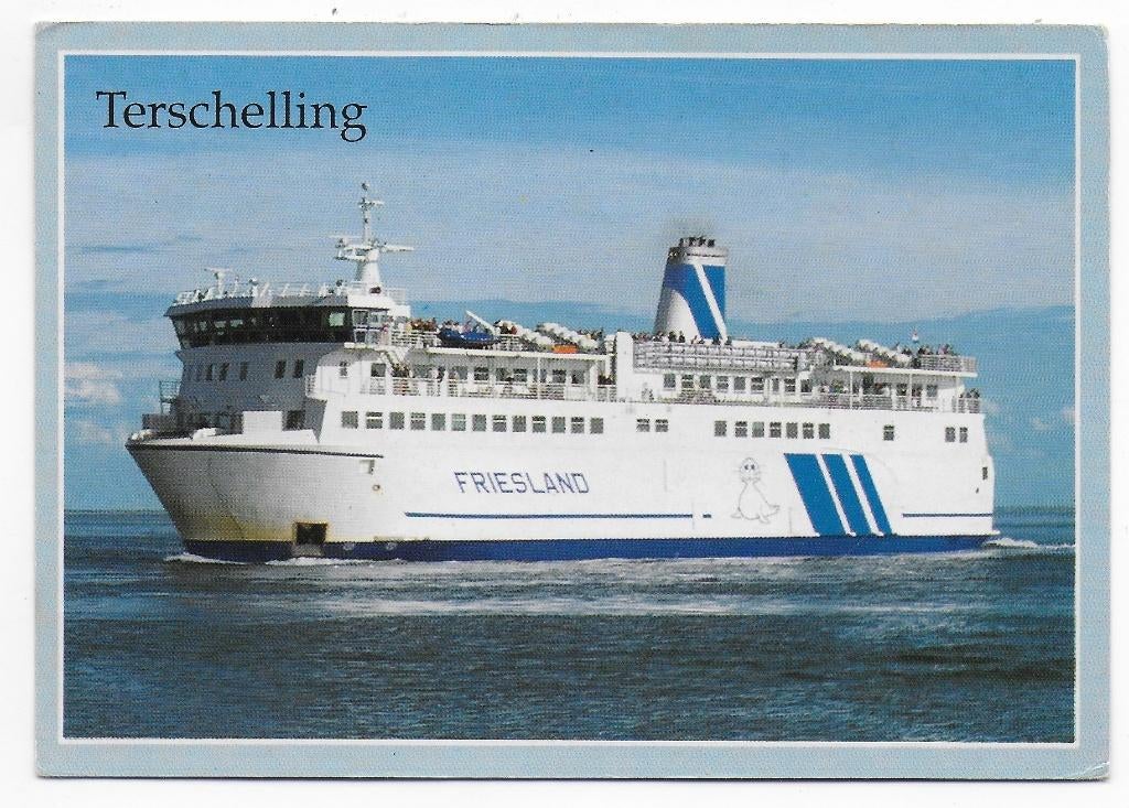 Terschelling Boot Friesland Gelopen Ansichtkaart (B2667 ), Ophalen of Verzenden, 1980 tot heden, Gelopen, Friesland