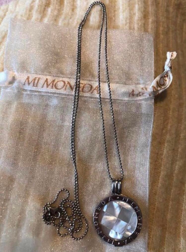 Mi Moneda set ketting met hanger zilver munten, Sieraden, Tassen en Uiterlijk, Kettingen, Met hanger, Verzenden, Zo goed als nieuw