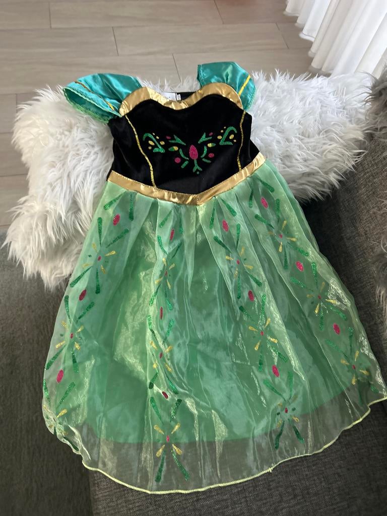 Frozen Anna Jurk maat 116/122, Ophalen of Verzenden, Zo goed als nieuw, 110 t/m 116, Meisje