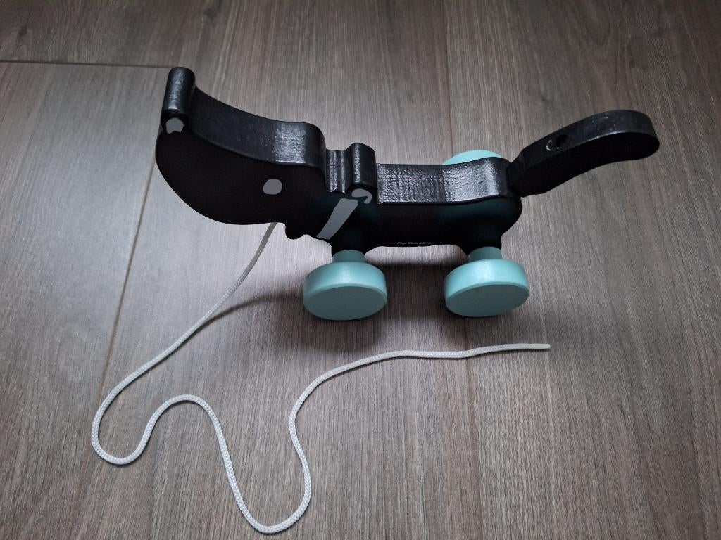 Takkie houten trekdier, Kinderen en Baby's, Speelgoed | Houten speelgoed, Ophalen of Verzenden, Gebruikt, Duw- of Trekspeelgoed