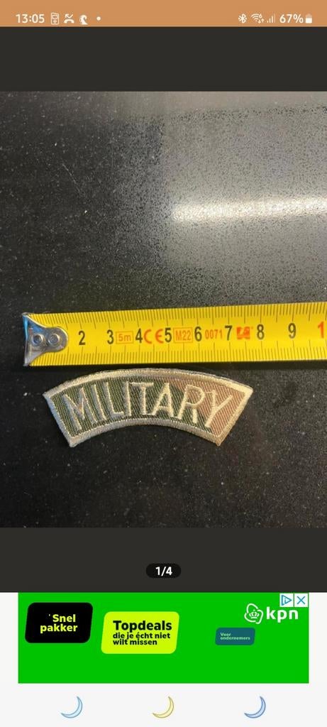 origineel embleem, Ophalen of Verzenden, Landmacht, Nederland, Embleem of Badge