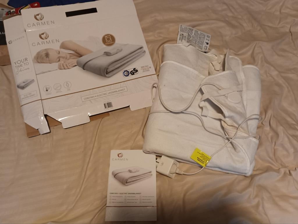 Elektrische Warmtedeken - Zo Goed Als Nieuw!, Eenpersoons, Wit, Ophalen of Verzenden, Deken of Dekbed