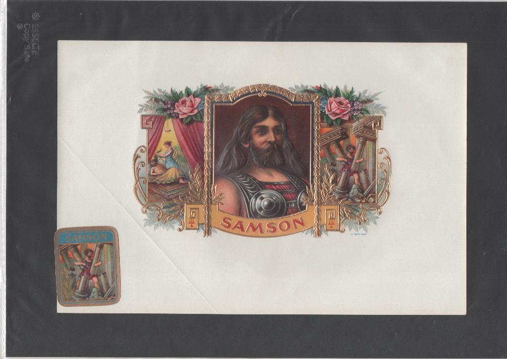 Sigarenband 87 Etiket SAMSON, Ophalen of Verzenden, Zo goed als nieuw, Sigarenbandjes