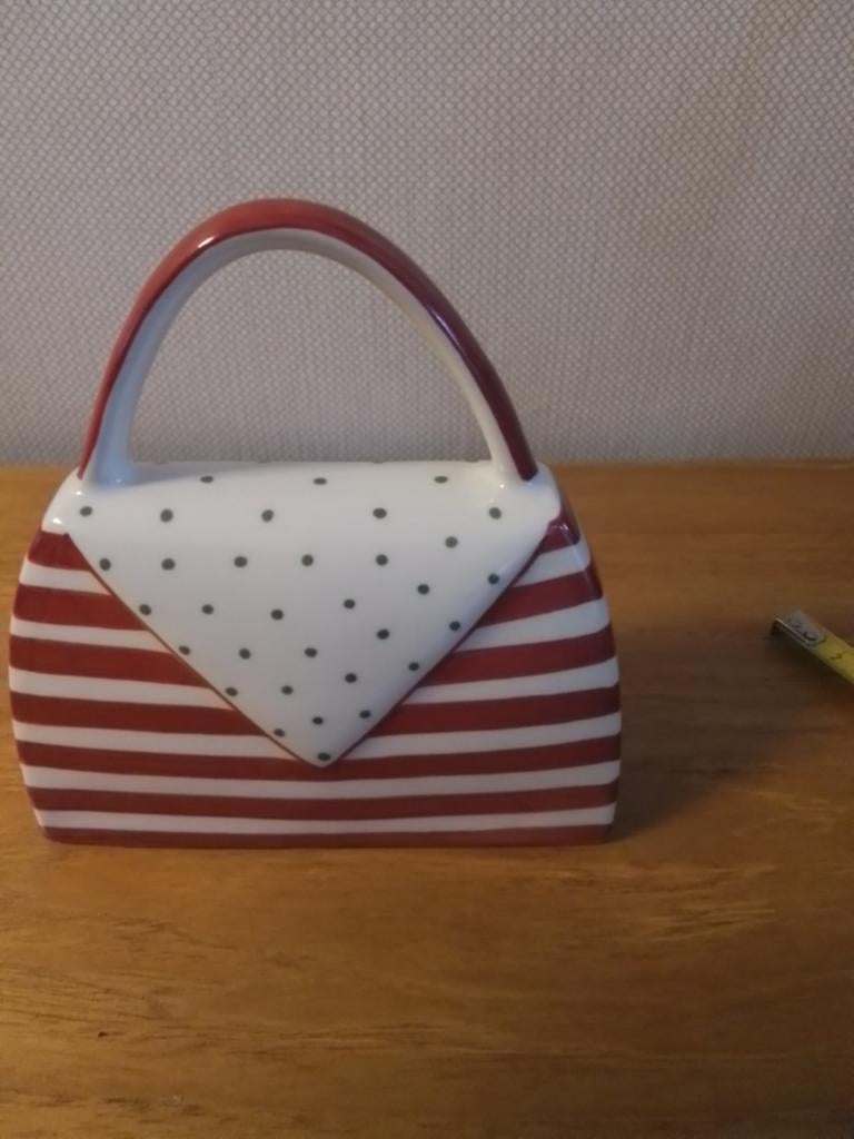 Handtasje spaarpot, Antiek en Kunst, Curiosa en Brocante, Ophalen of Verzenden
