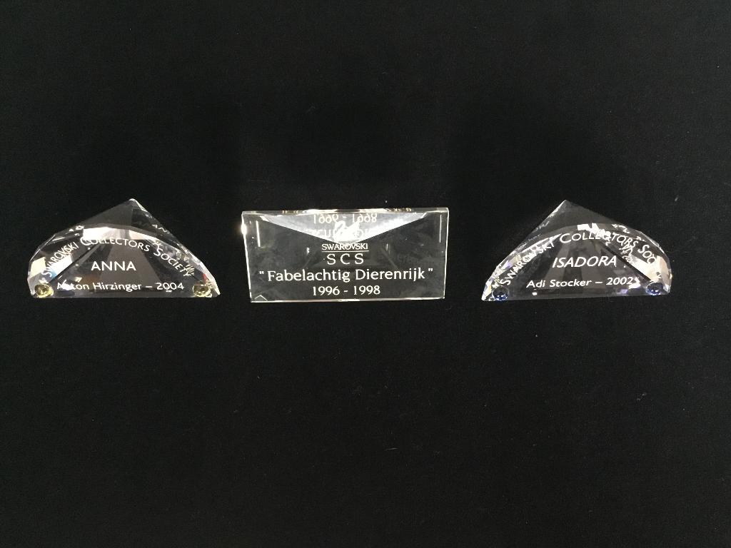 3x titel plaquette Swarovski, Ophalen of Verzenden, Zo goed als nieuw, Overige typen
