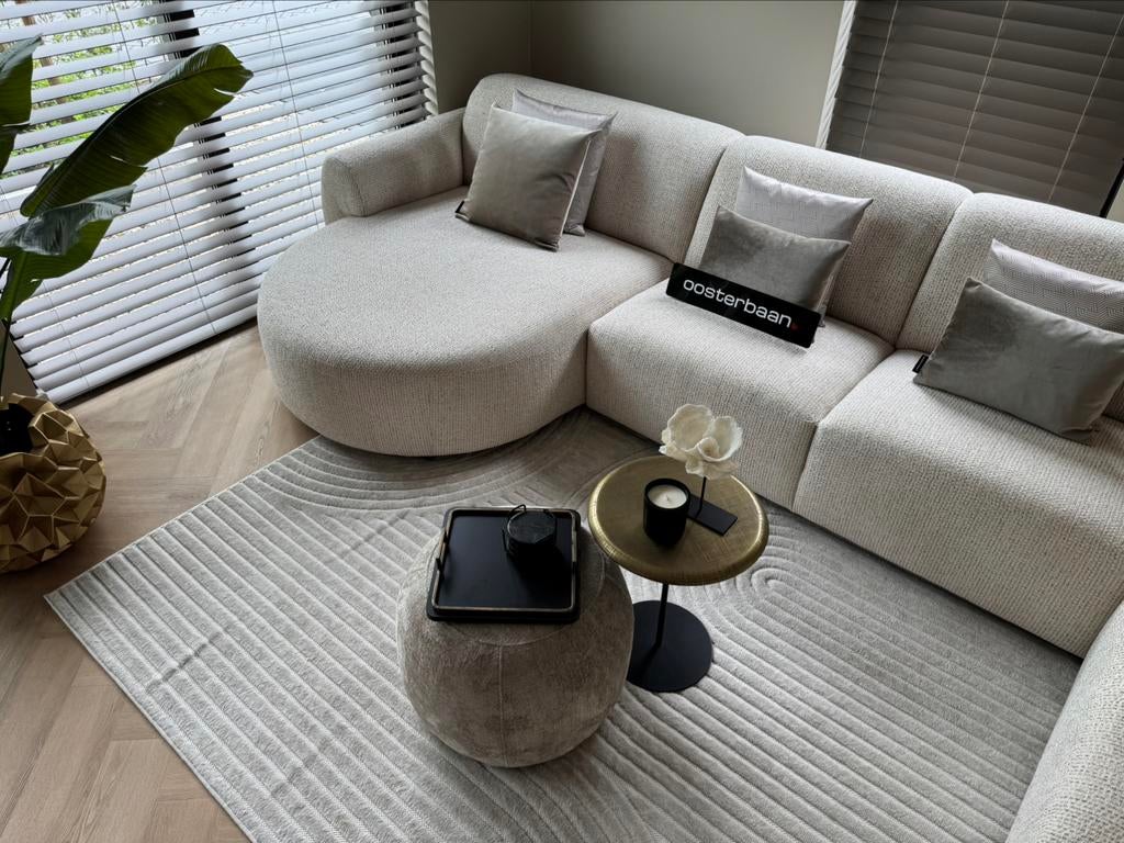 Luxe Velvet Teddy U-bank Moos 170x390x270cm NIEUW Beige Wit, Info@oosterbaanwonen.nl, Venus 31 8448CE Heerenveen, Hoekbank, Oosterbaan Wonen