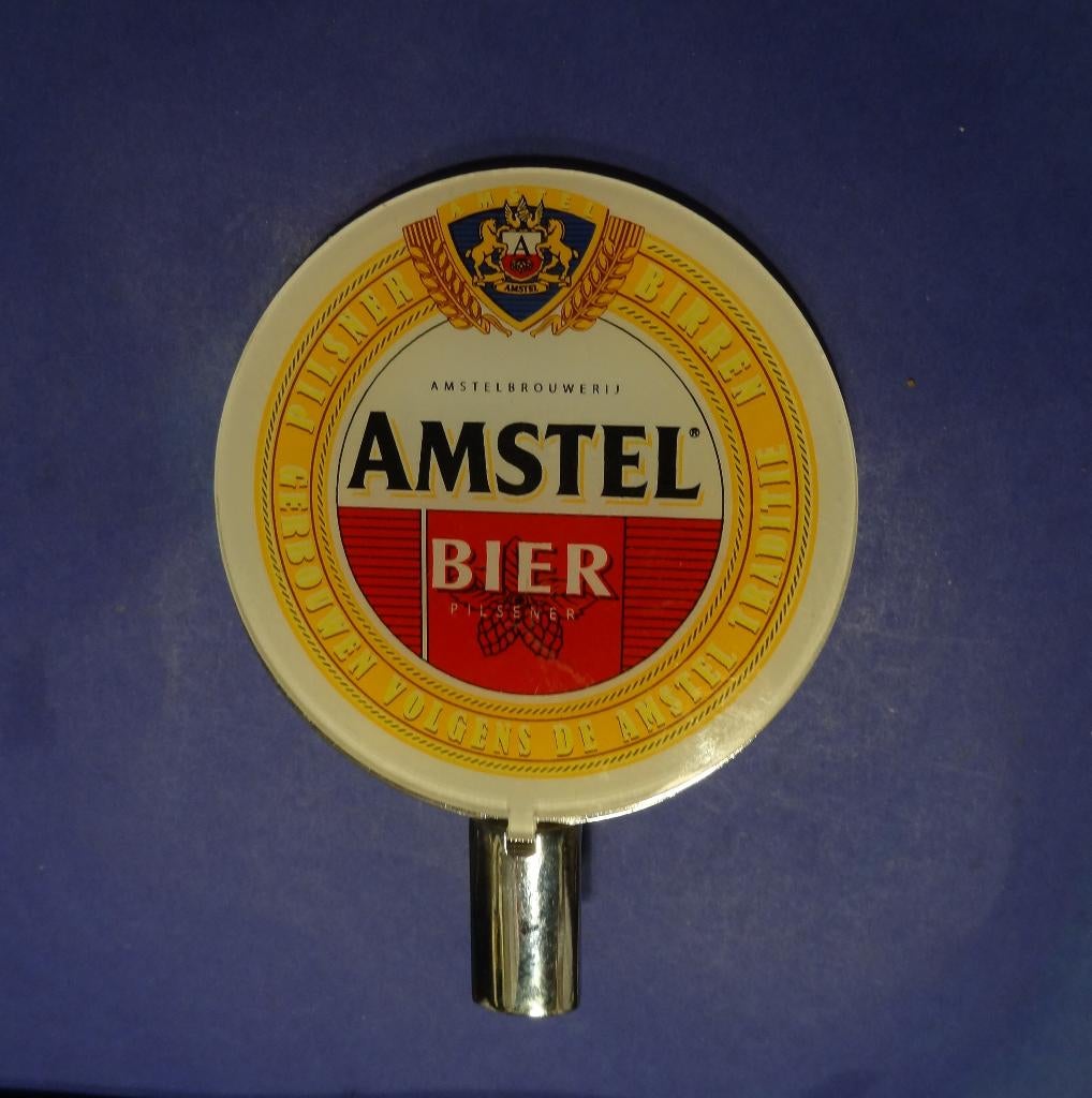 Amstel Taphendel Logo 12 x 9 x 2 Centimeter +/- 200 Gram, Verzenden, Gebruikt, Reclamebord, Plaat of Schild, Amstel