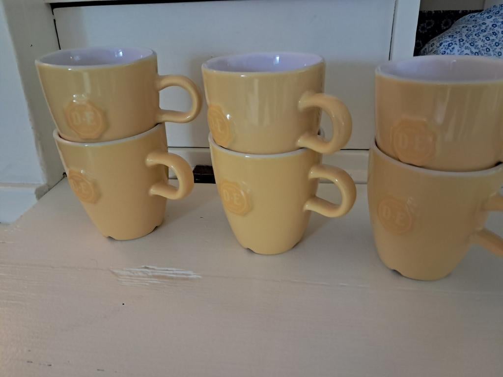 6 Douwe egberts mosa koffiekopjes, Ophalen of Verzenden, Zo goed als nieuw