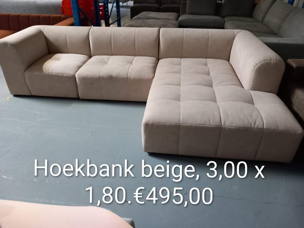 Diverse Banken Showmodellen - Hoekbanken & Rechte Banken, Huis en Inrichting, Banken | Bankstellen, Zo goed als nieuw, Hoekbank