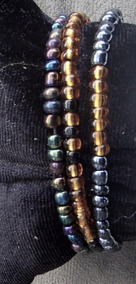 SETJE VAN 3 ARMBANDEN NIEUW ELASTISCH, Ophalen of Verzenden, Nieuw, Overige materialen, Met bedels of kralen