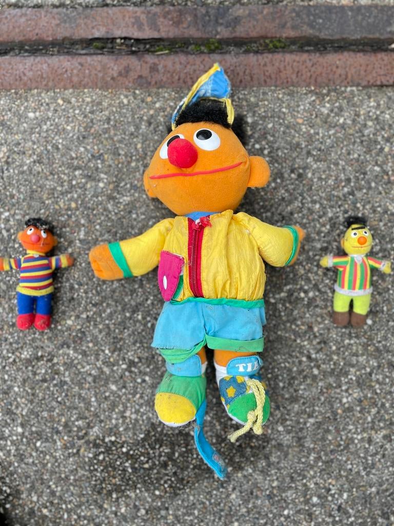 Retro Bert & Ernie poppen, Sesamstraat, Ophalen, Gebruikt