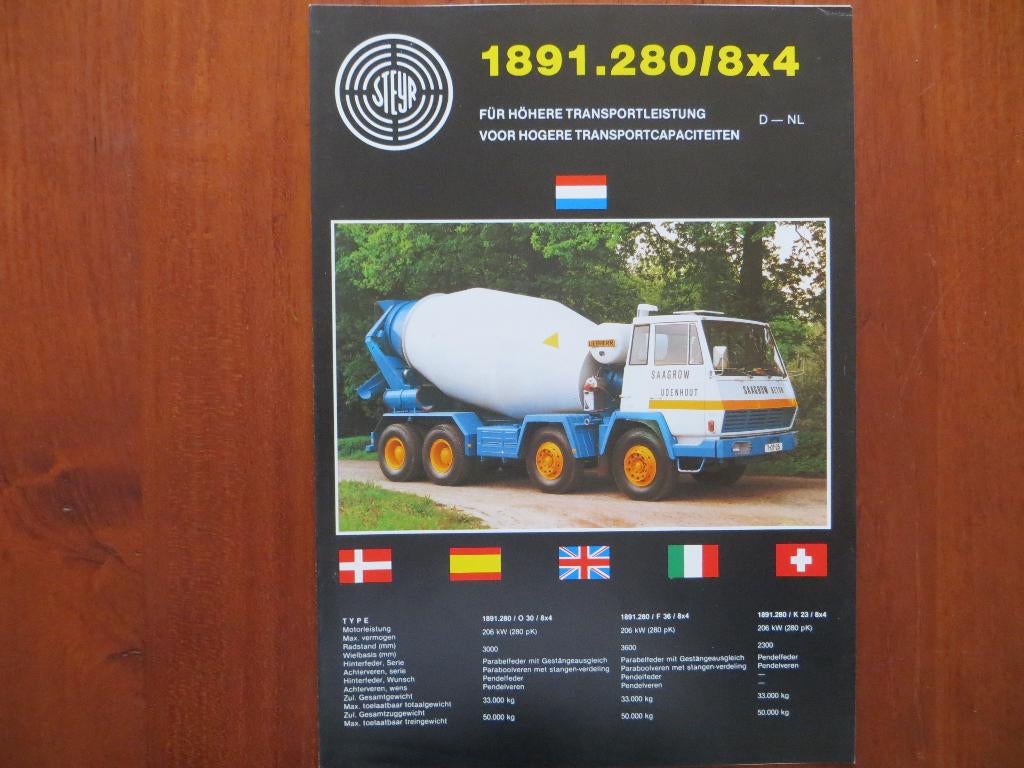 Steyr 1891.280 / 8x4 (1982), Ophalen of Verzenden, Nieuw, Overige merken