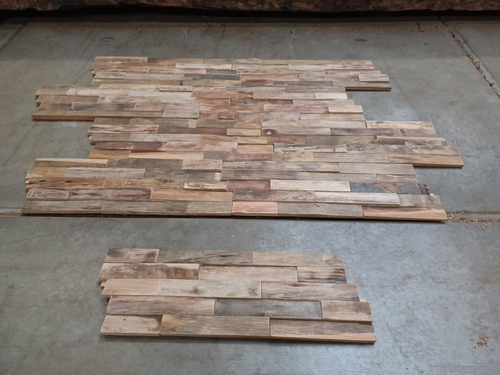 Teak wall wandbekleding  wandstrips sloophout, Ophalen of Verzenden, Nieuw, Plank