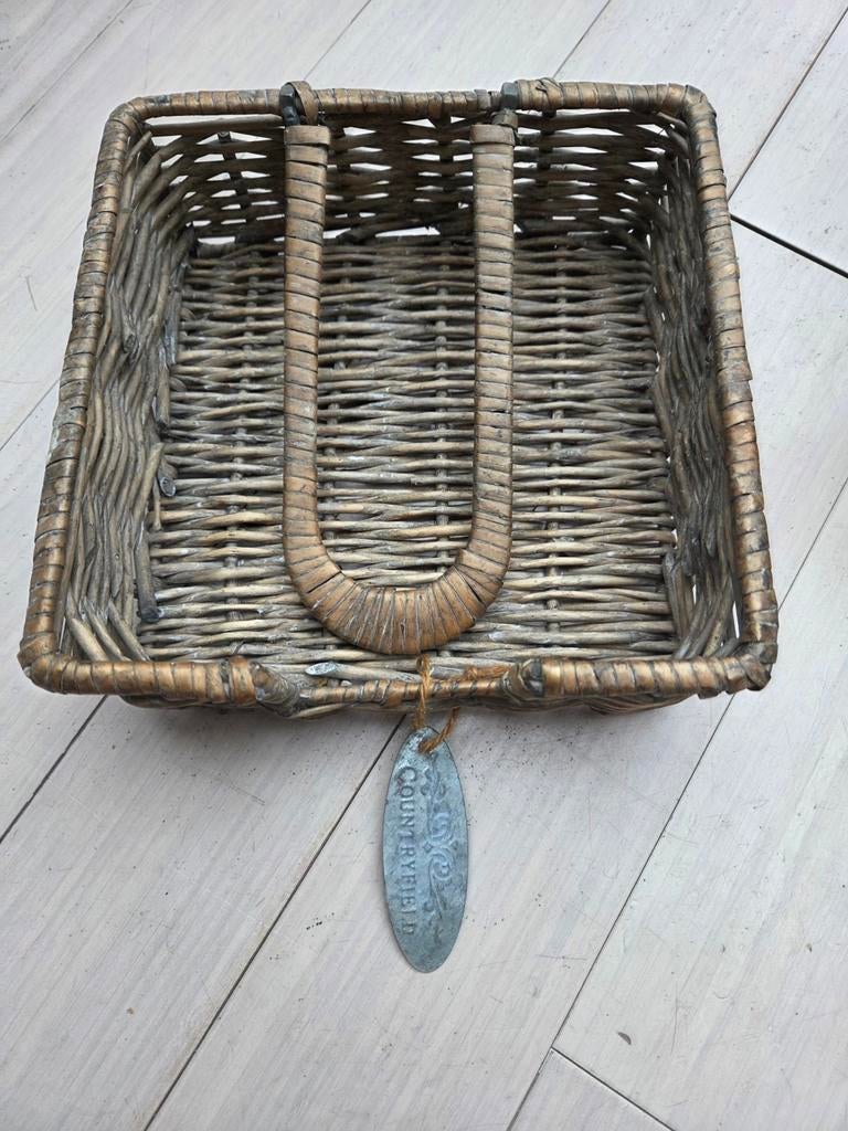 Rieten servettenmandje, Gebruikt, Mand, Ophalen of Verzenden, Riet