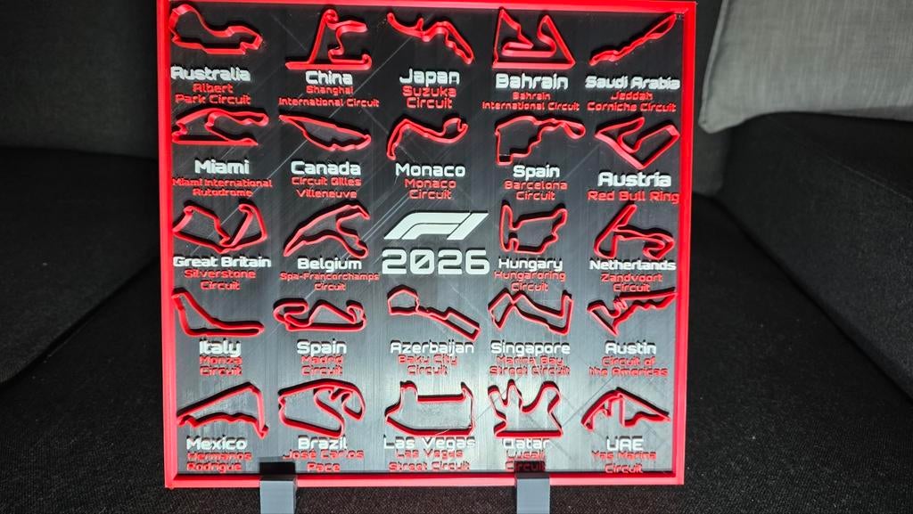 F1 Kalender 2026 - 3D Geprint, Ophalen of Verzenden, Nieuw, Formule 1