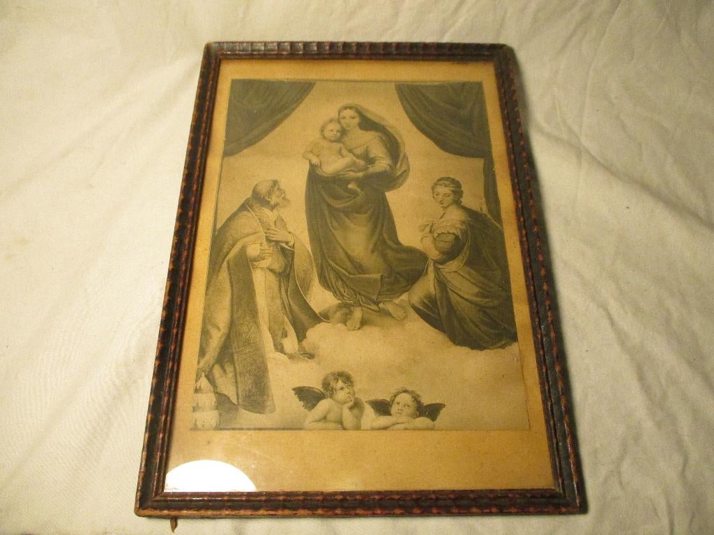 antiek religie afbeelding, Ophalen of Verzenden, Gebruikt, Kaart of Prent