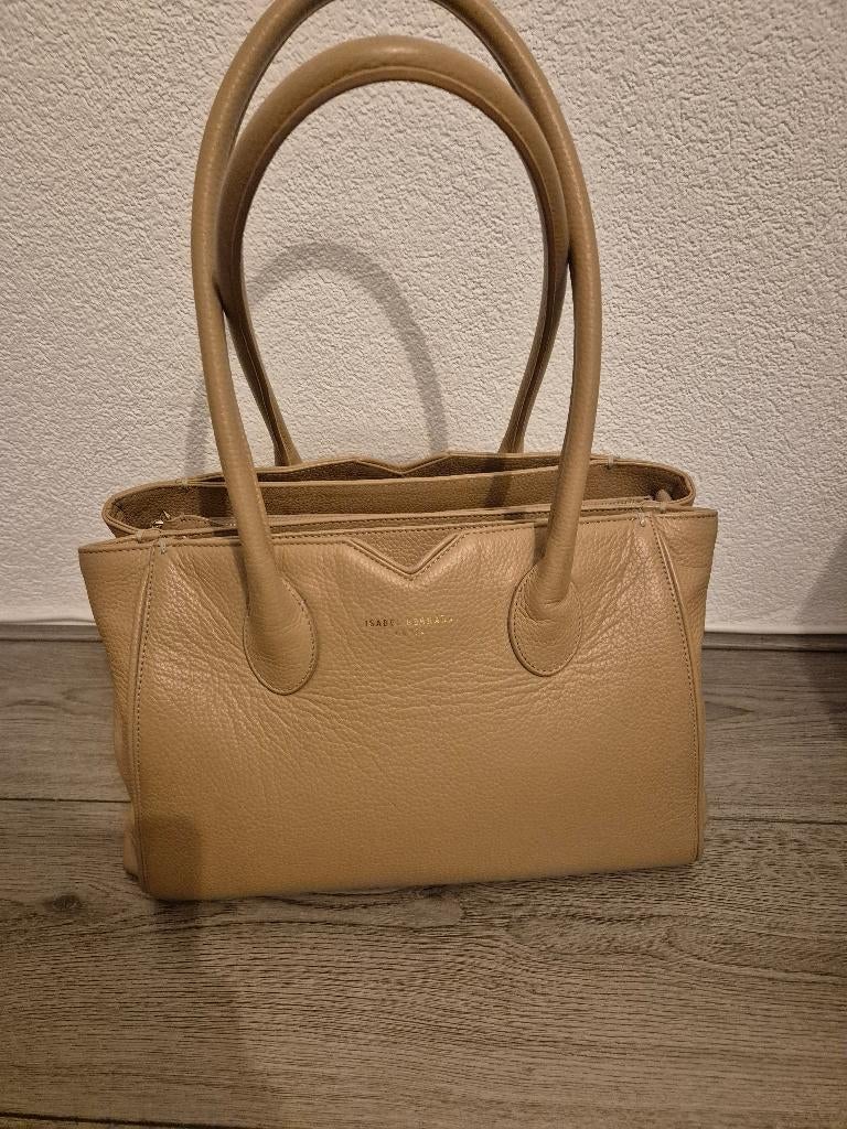 Isabel Bernard leren handtas, Beige, Zo goed als nieuw, Leer, Ophalen
