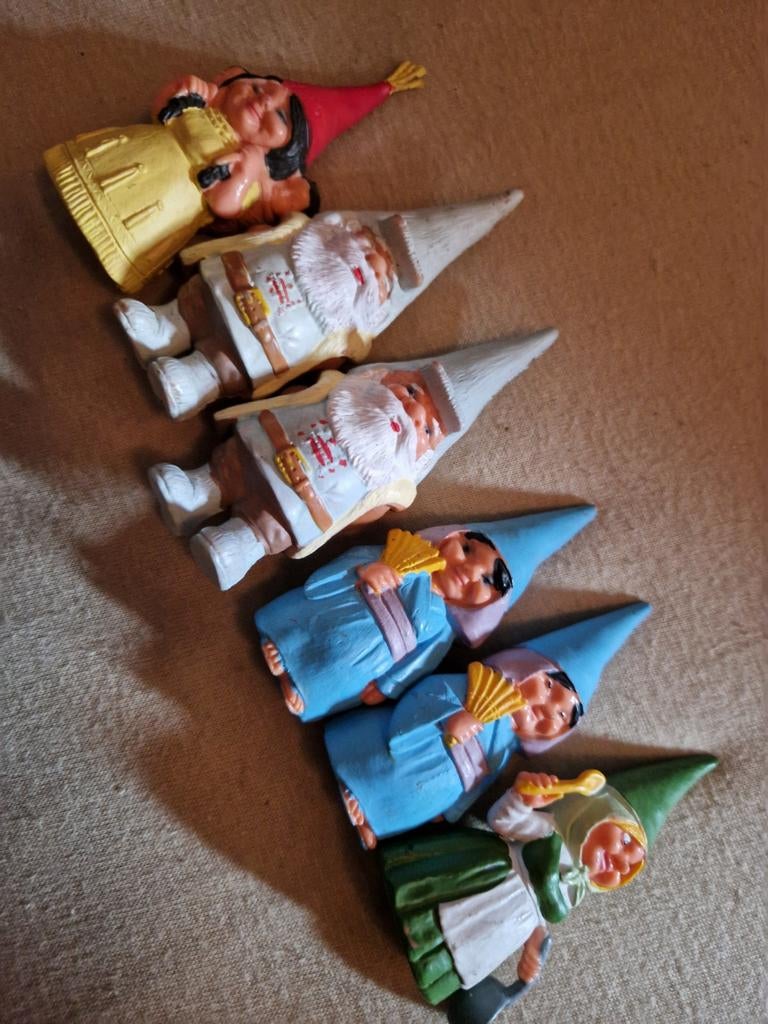 7 x david de kabouter figuren poppetjes kabouters, Ophalen of Verzenden