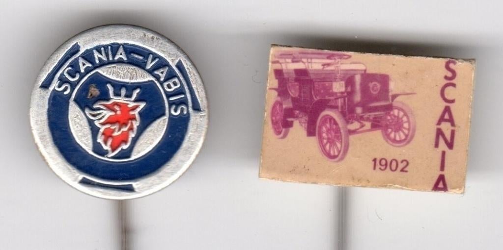 2 speldjes SCANIA VABIS EN OLDTIMER SCANIA 1902 (A9), Ophalen of Verzenden, Gebruikt, Overige onderwerpen