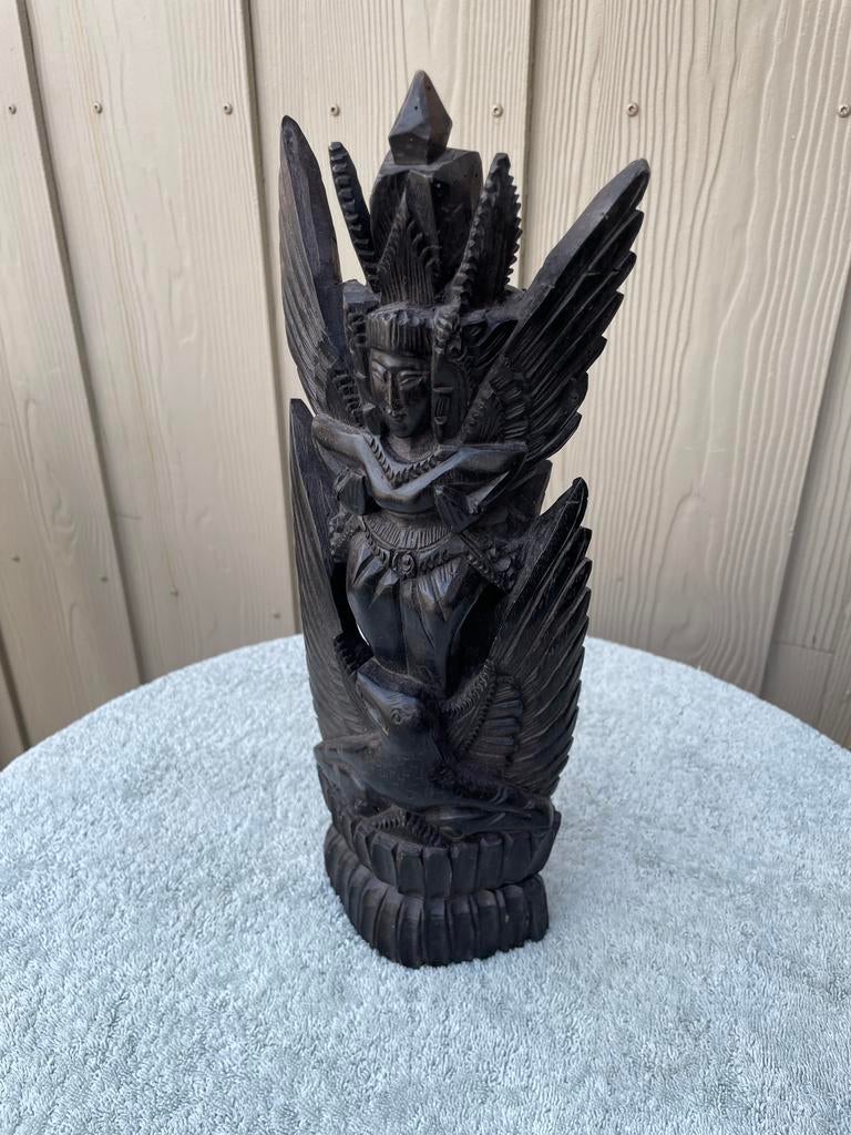 Houten Garuda Beeld Zwart, Ophalen of Verzenden