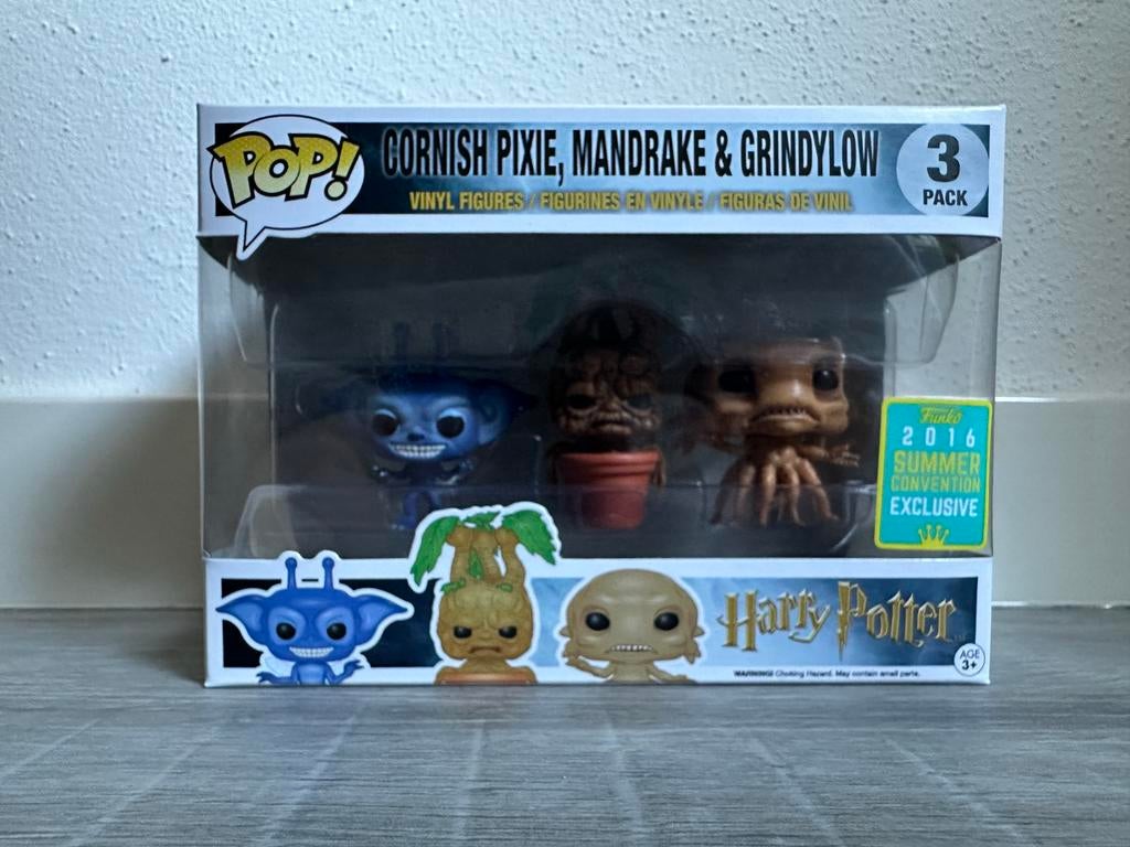 Funko Harry Potter Cornish pixie, Mandrake & grindylow, Ophalen of Verzenden, Nieuw