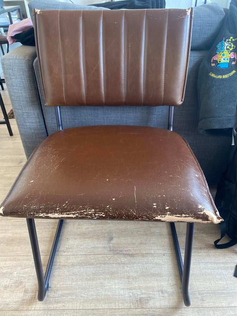 Industriële Stoel - Gebruikt, Ophalen, Gebruikt, Bruin, Metaal