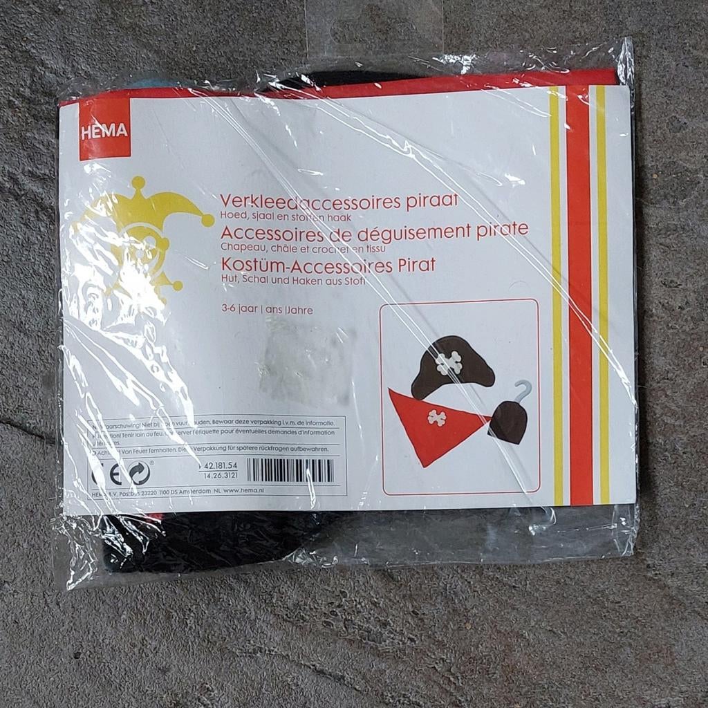 Nieuw verkleedaccessoires piraat, Ophalen of Verzenden, Nieuw