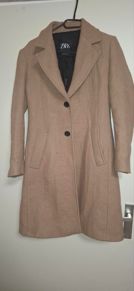 Zara mantel jas, Ophalen of Verzenden, Gedragen, Maat 34 (XS) of kleiner, Zwart
