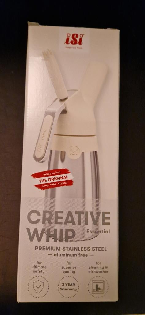 Slagroomapparaat nieuw in doos, Ophalen of Verzenden, Nieuw, Rvs of Chroom, Vaatwasserbestendig