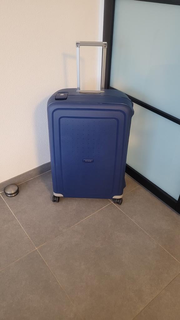 SAMSONITE S'CURE SPINNER 75CM DARK BLUE ZGAN, Ophalen, Blauw, Zo goed als nieuw, Wieltjes
