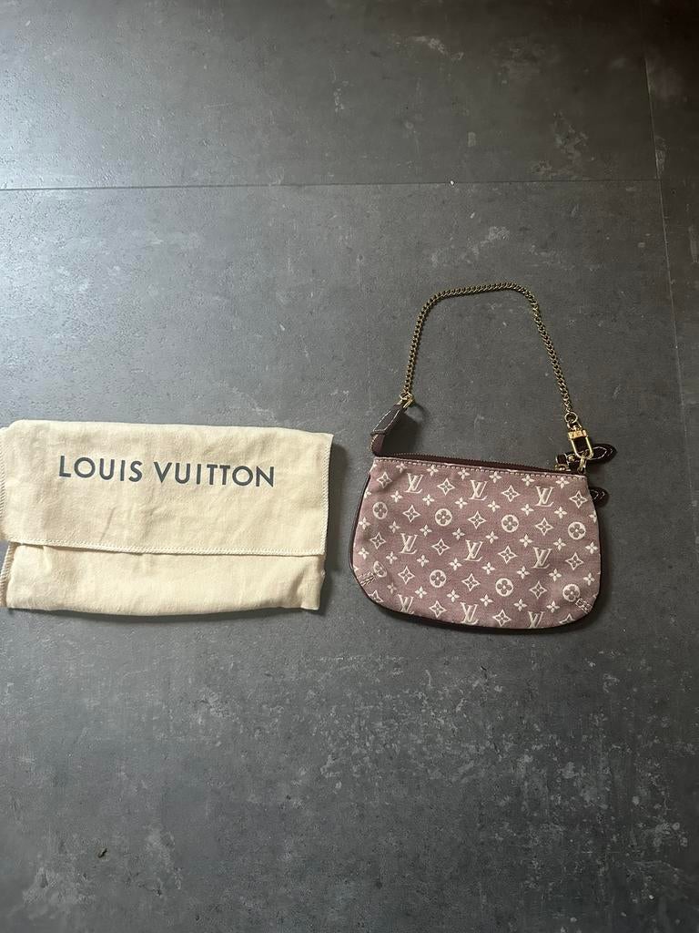 itton Mini Pochette Accessoires - Monogram Idylle (Sepia), Ophalen of Verzenden, Zo goed als nieuw, Rood, Overige merken