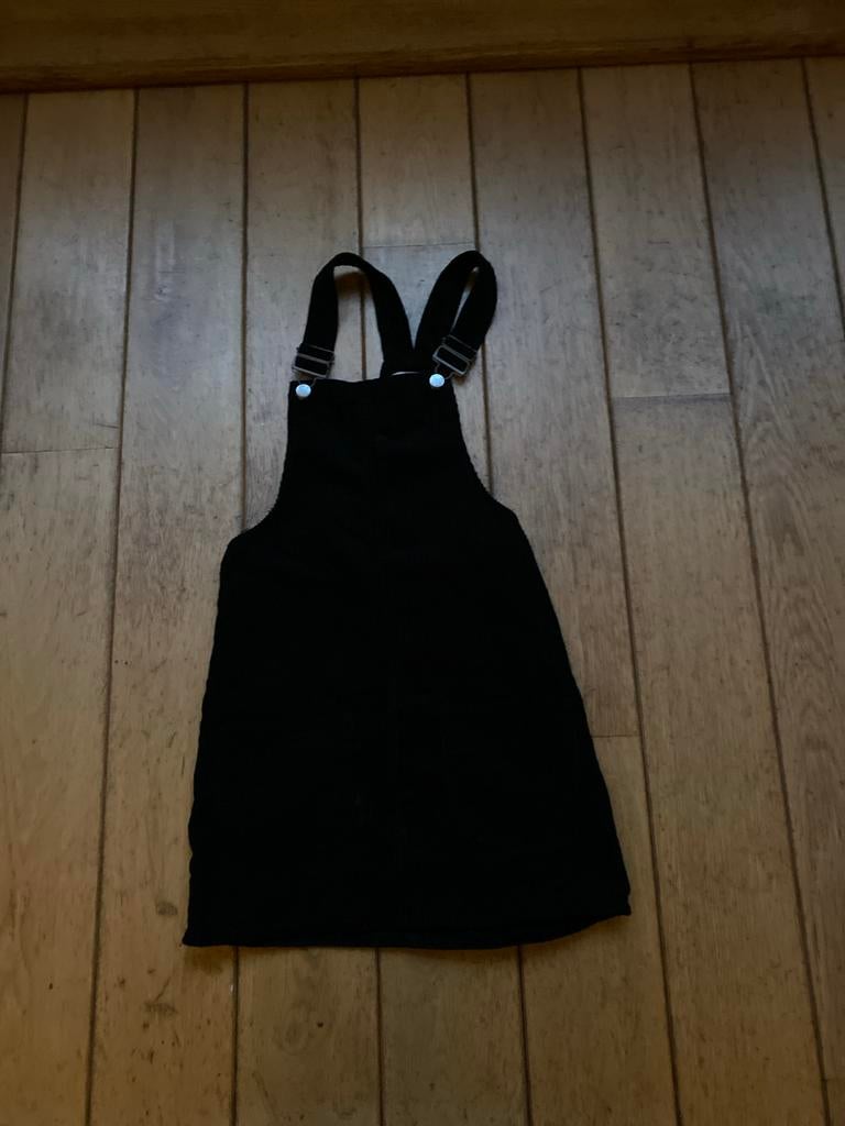 Zwarte ribfluwelen tuinbroekjurk van Denim Co., Zwart, Ophalen of Verzenden, Zo goed als nieuw, Maat 34 (XS) of kleiner