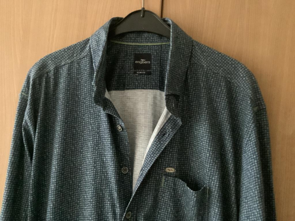 Overhemd mt.  2 X. L.   (45//46). ENGBERS., Kleding | Heren, Overhemden, Verzenden, Nieuw, Groen, Overige halswijdtes