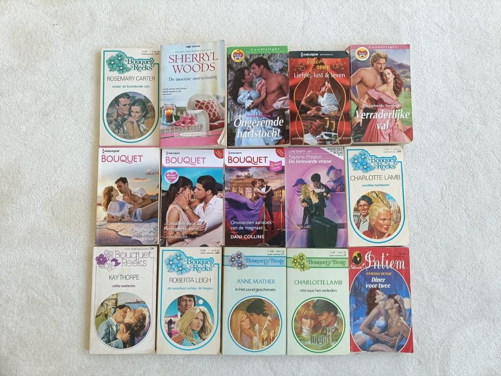 15 Romans: Bouquet reeks, Intiem & Candlelight, Boeken, Romans, Ophalen of Verzenden, Gelezen