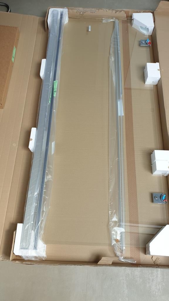 Huppe solva pure swing deur in nis, Ophalen, Nieuw, Glas, Douche