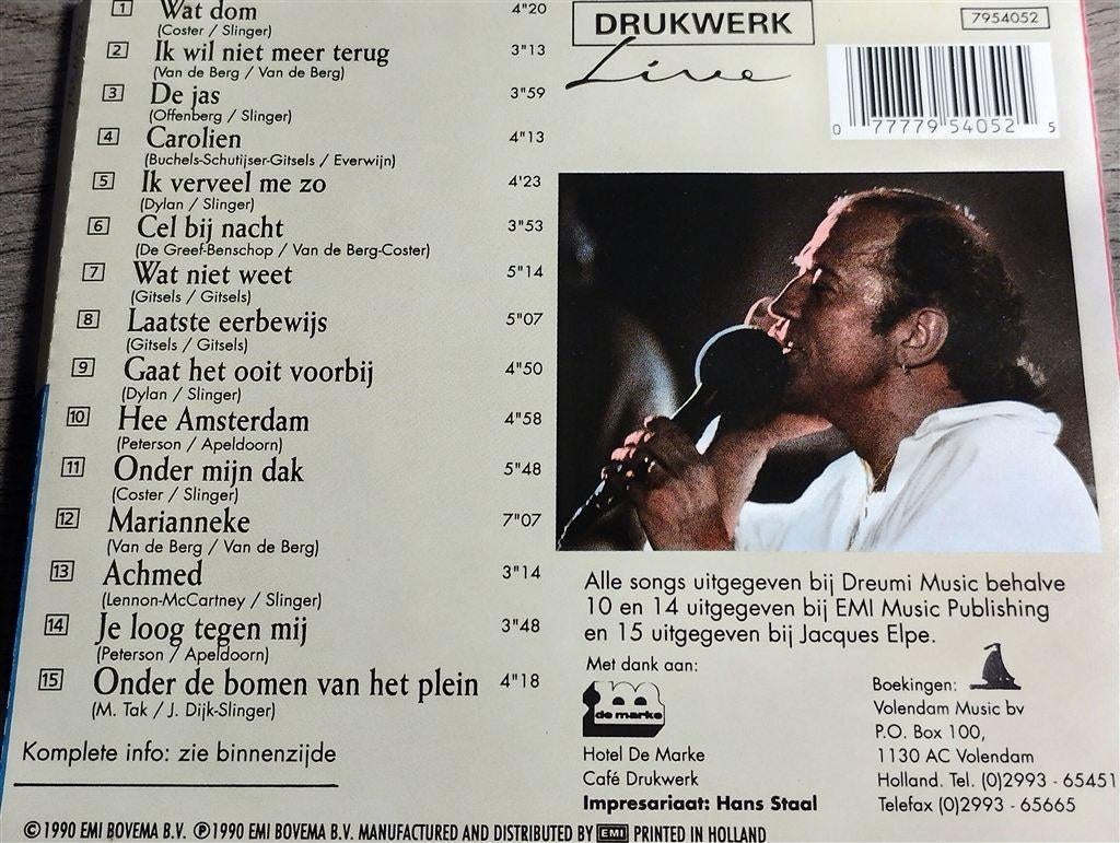 Drukwerk - Live, Ophalen of Verzenden, Zo goed als nieuw, Levenslied of Smartlap